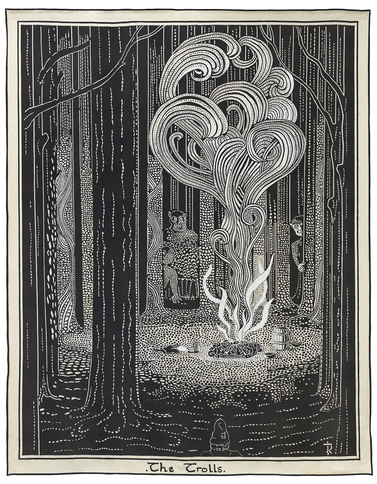 The Trolls, d’après l'œuvre originale de J.R.R. Tolkien, © The Tolkien Estate Limited 1937, tapisserie