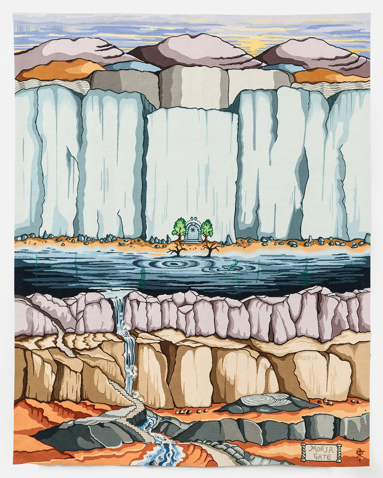 Moria gate, d’après l'œuvre originale de J.R.R. Tolkien © The Tolkien Trust 1995, tapisserie,