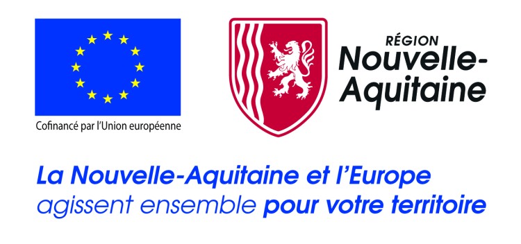 Cofinancé par l'union europénne, région Nouvelle-Aquitaine, La nouvelle-Aquitaine et l'europe agissent ensemble pour votre territoire