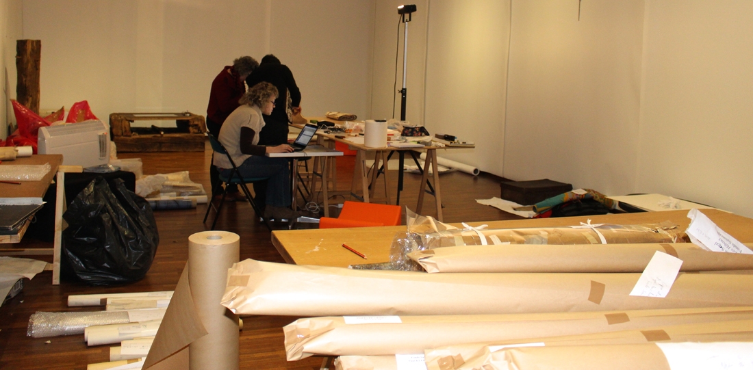 Le chantier des collections de l'École Nationale d'Arts Décoratifs d'Aubusson, déposées à la cité internationale de la tapisserie