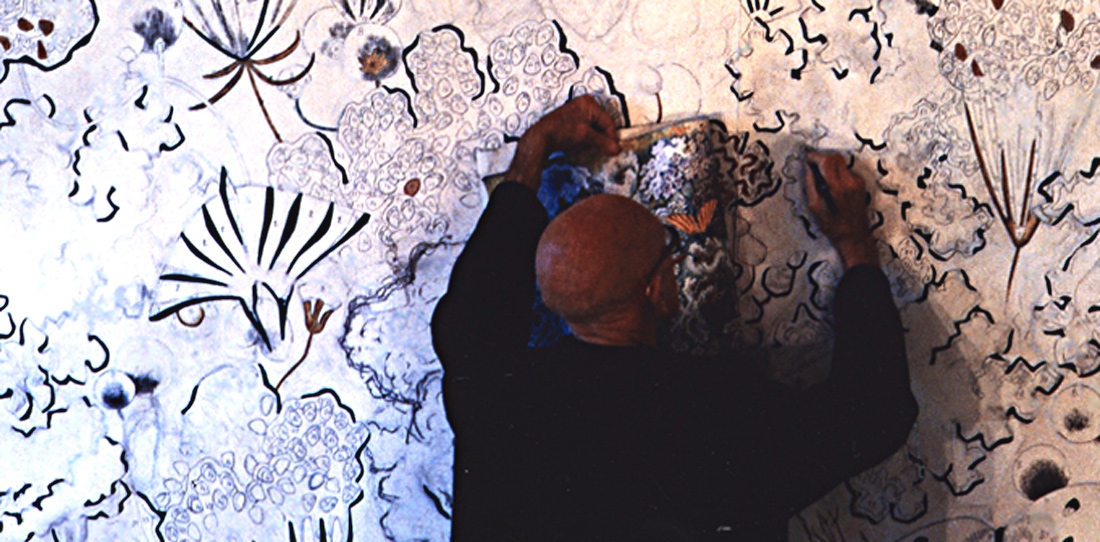 Dom Robert finishing a tapestry cartoon