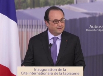 Dimanche 10 juillet 2016, M. François Hollande a inauguré la Cité internationale de la tapisserie à Aubusson, accompagné de Mme Audrey Azoulay, Ministre de la Culture et de la Communication. Retrouvez les discours d'inauguration.